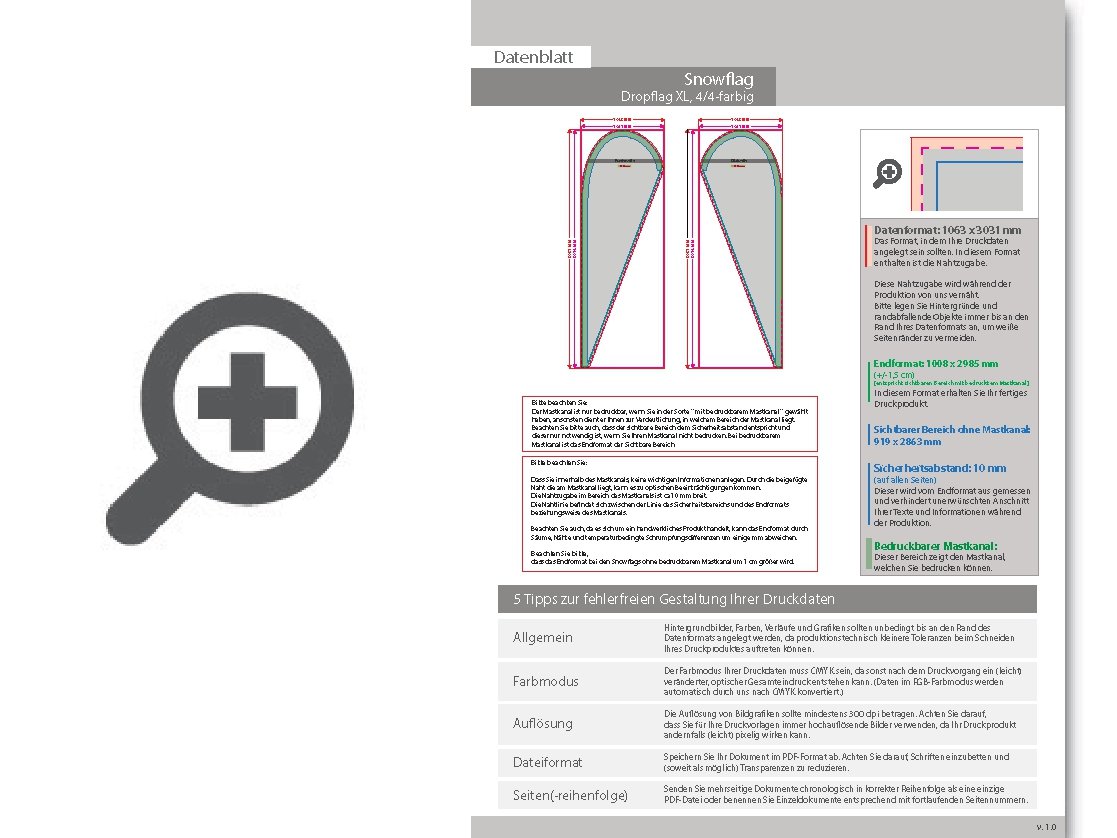 Product Bild snowflag_premium-drop_xl__4_4-farbig_bedruckt_inkl__gest__nge_und_kreuzfu__+wassertank